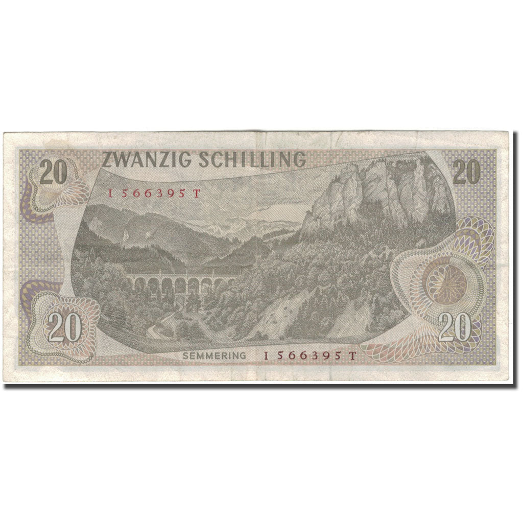 Banknote, Austria, 20 Schilling, 1967-07-02, KM:142a, EF(40-45)