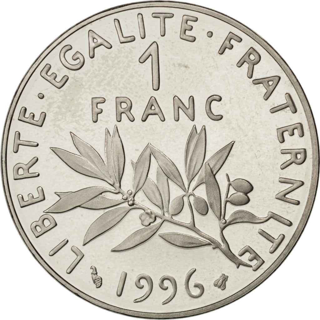 Munten, Frankrijk, Semeuse, Franc, 1996, FDC, Nickel, KM:925.2, Gadoury:474b