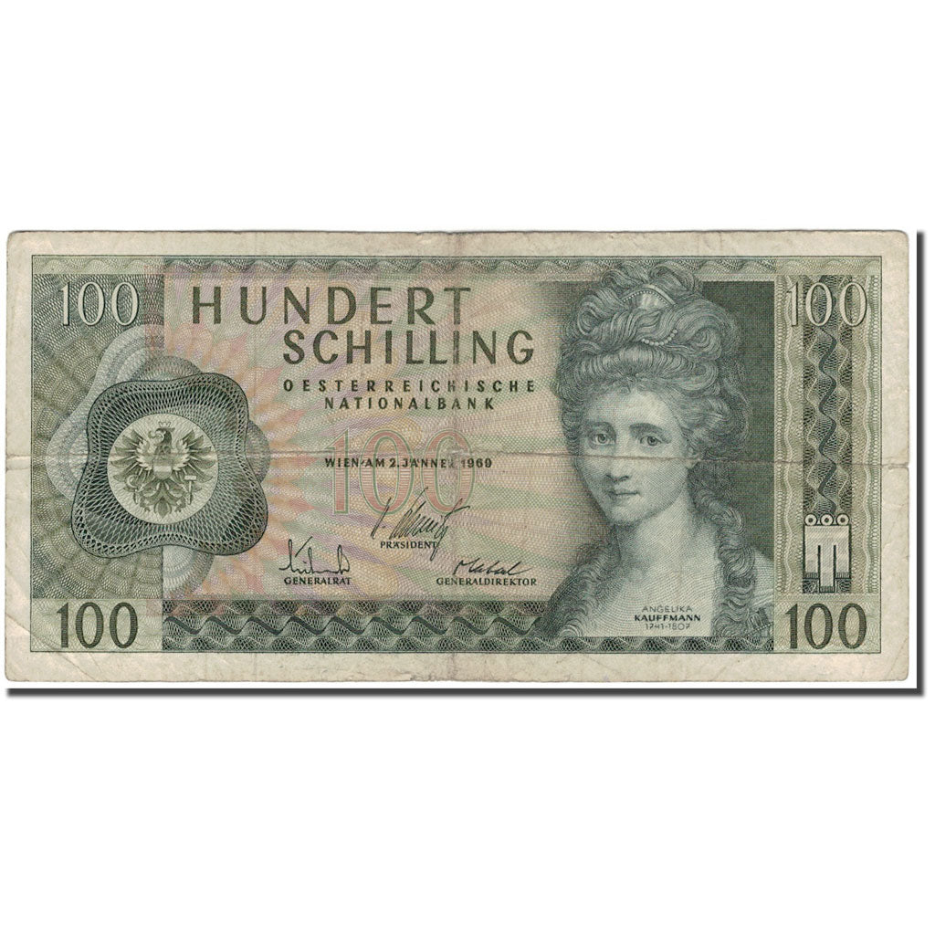 Banknote, Austria, 100 Schilling, 1969-01-02, KM:145a, VF(20-25)