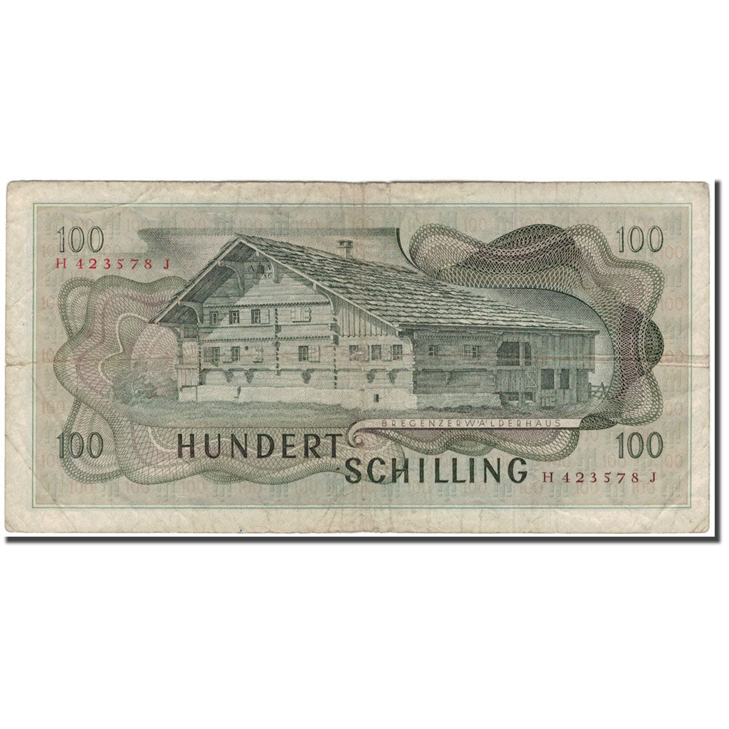 Banknote, Austria, 100 Schilling, 1969-01-02, KM:145a, VF(20-25)