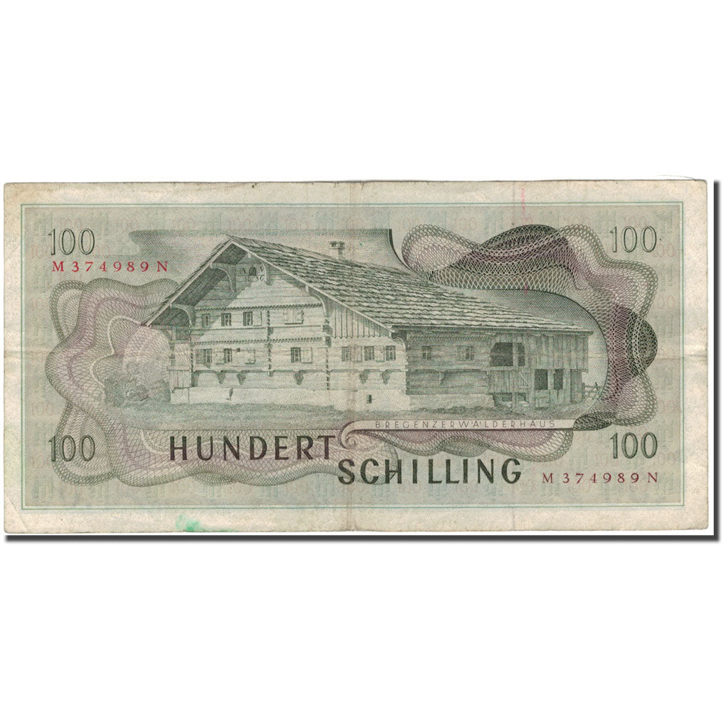 Banknote, Austria, 100 Schilling, 1969-01-02, KM:145a, VF(30-35)