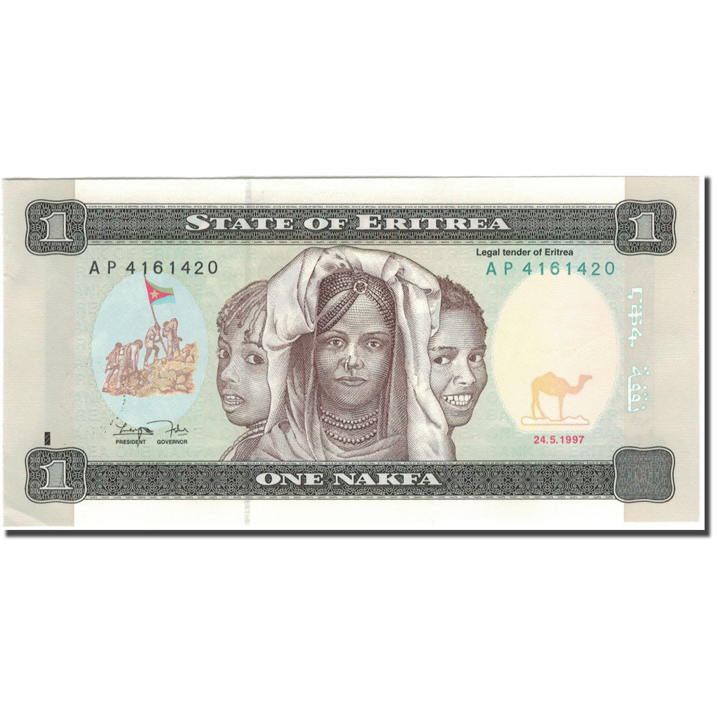 Banknote, Eritrea, 1 Nakfa, 1997-05-24, KM:1, UNC(60-62)