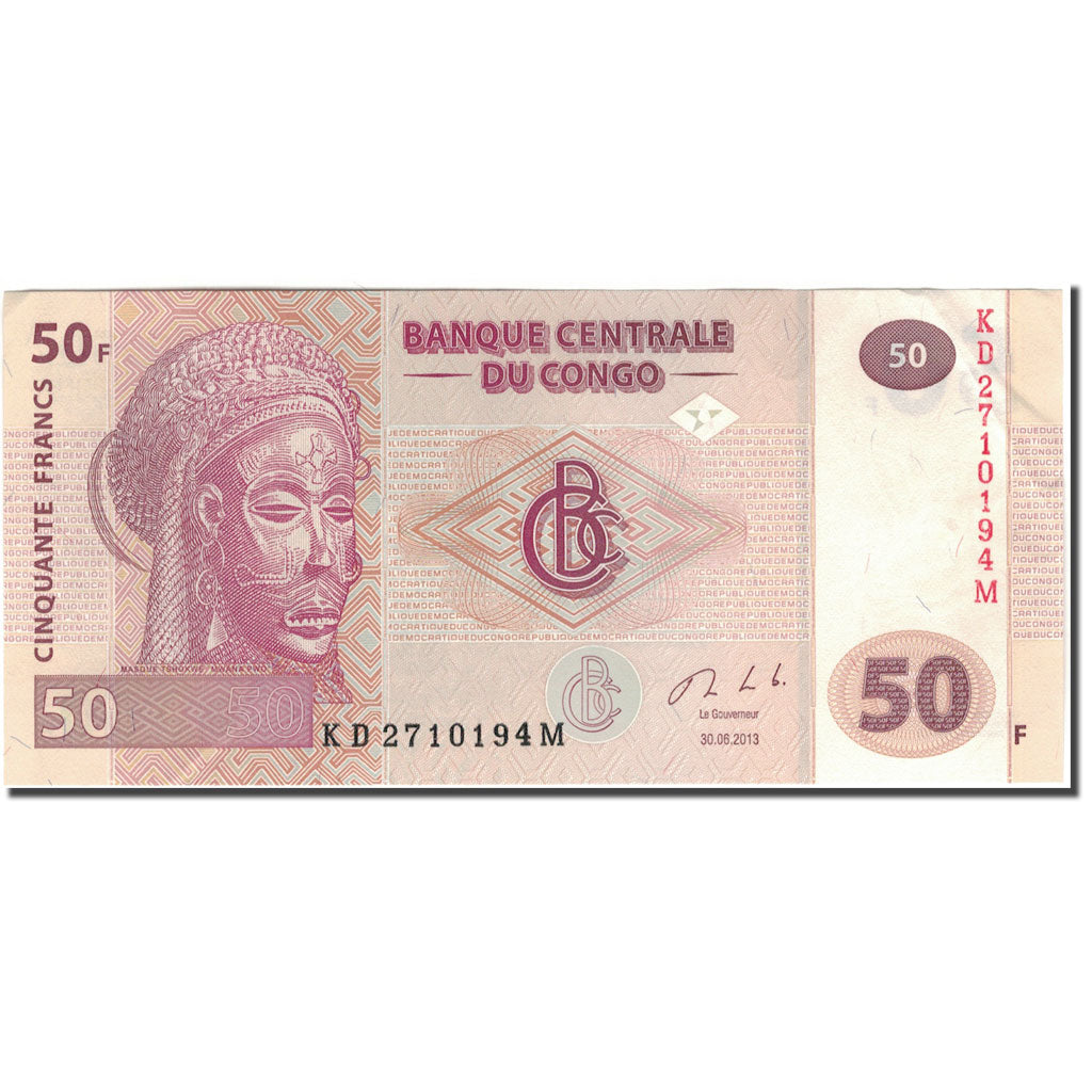 Geldschein, Congo Democratic Republic, 50 Francs, 30.6.2013, KM:97a, VZ