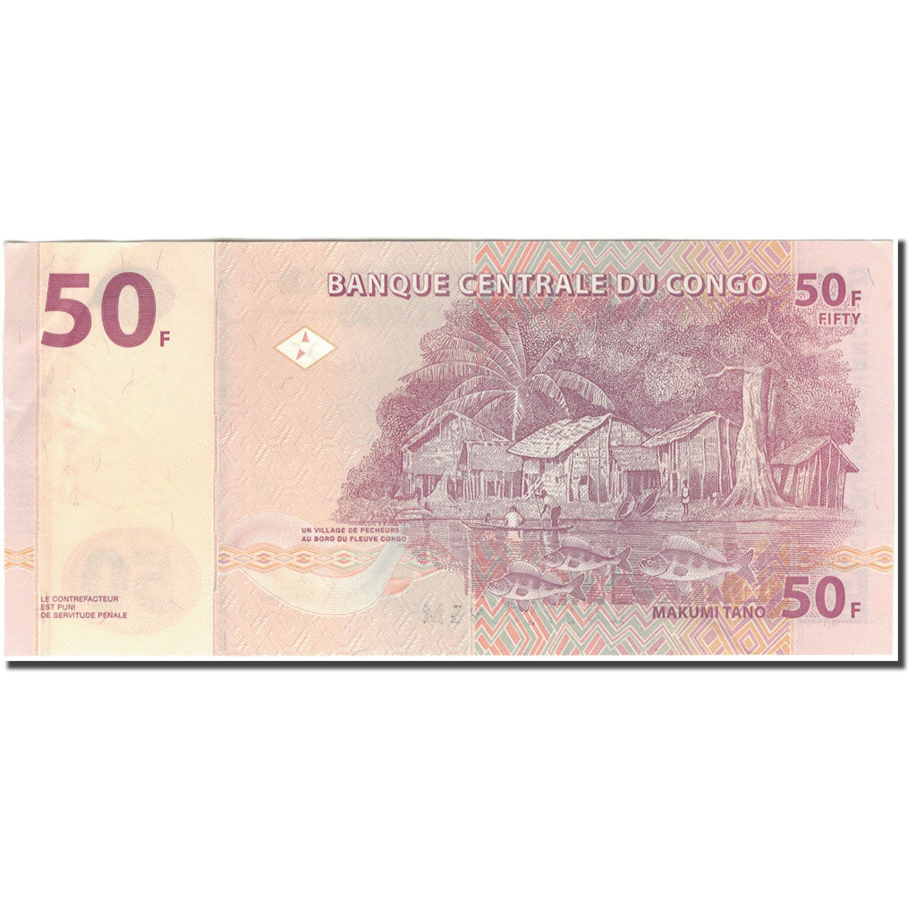 Geldschein, Congo Democratic Republic, 50 Francs, 30.6.2013, KM:97a, VZ