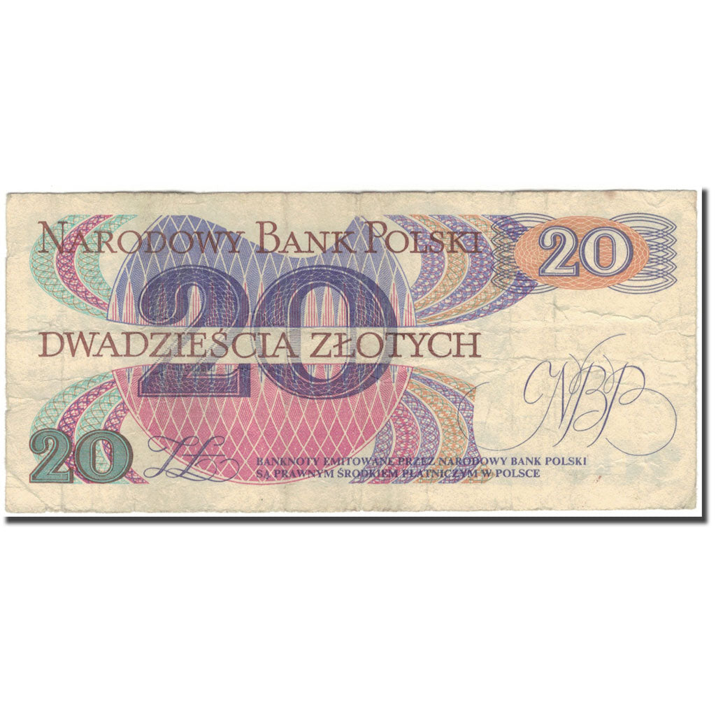 Banknote, Poland, 20 Zlotych, 1982, KM:149a, VF(20-25)