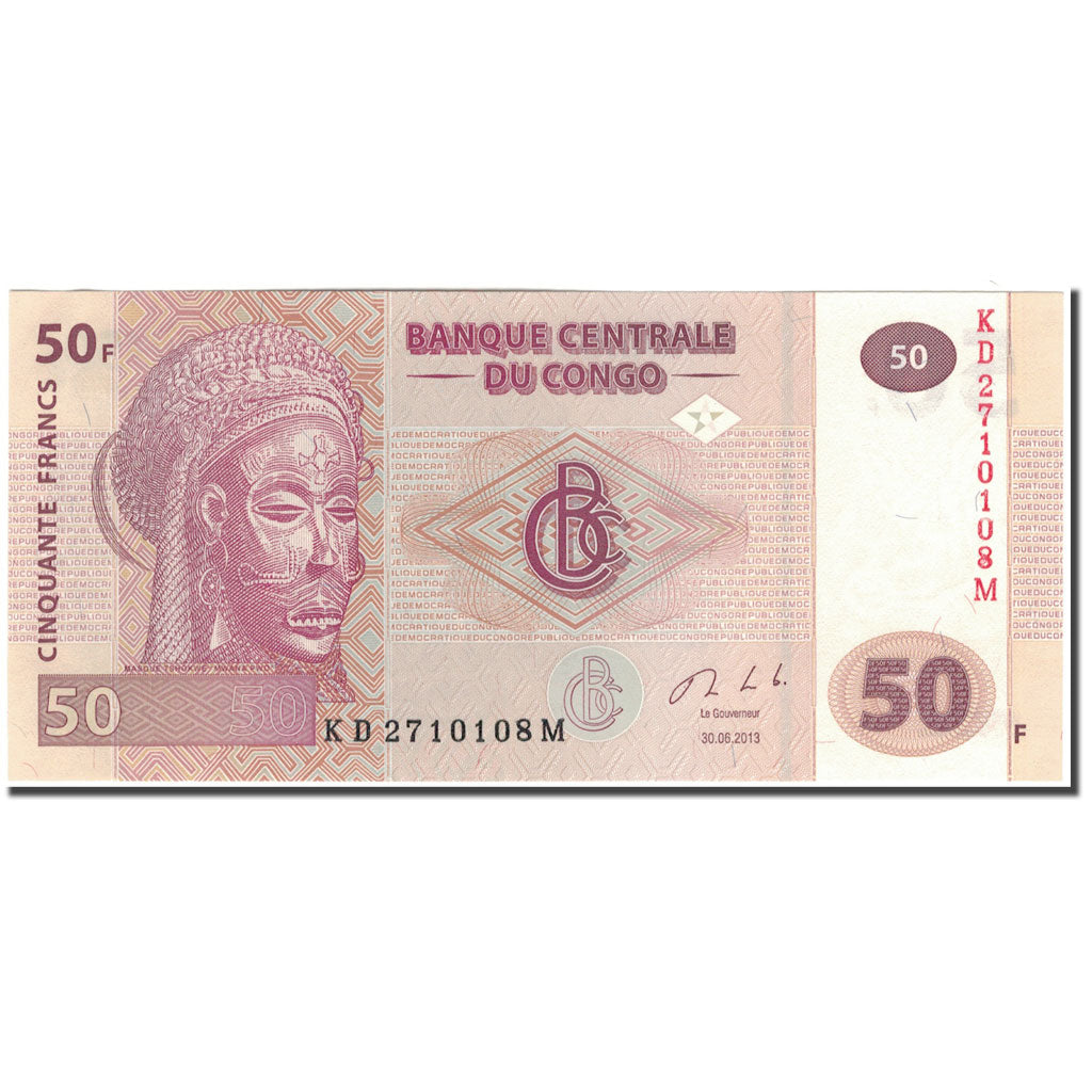 Geldschein, Congo Democratic Republic, 50 Francs, 2013-06-30, KM:97a, UNZ-