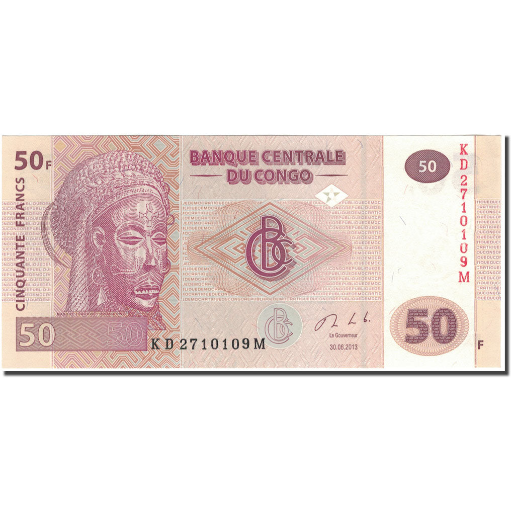 Geldschein, Congo Democratic Republic, 50 Francs, 2013-06-30, KM:97a, UNZ-