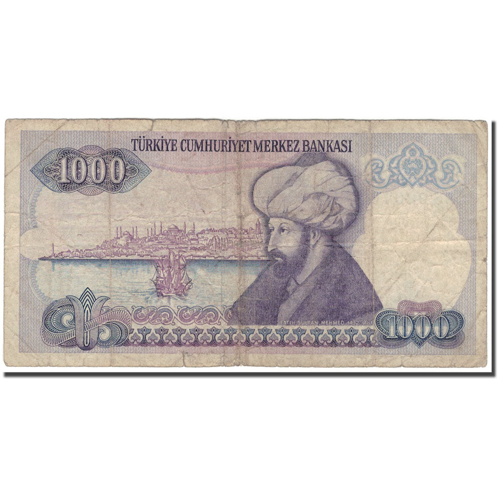 Biljet, Turkije, 1000 Lira, KM:196, B+