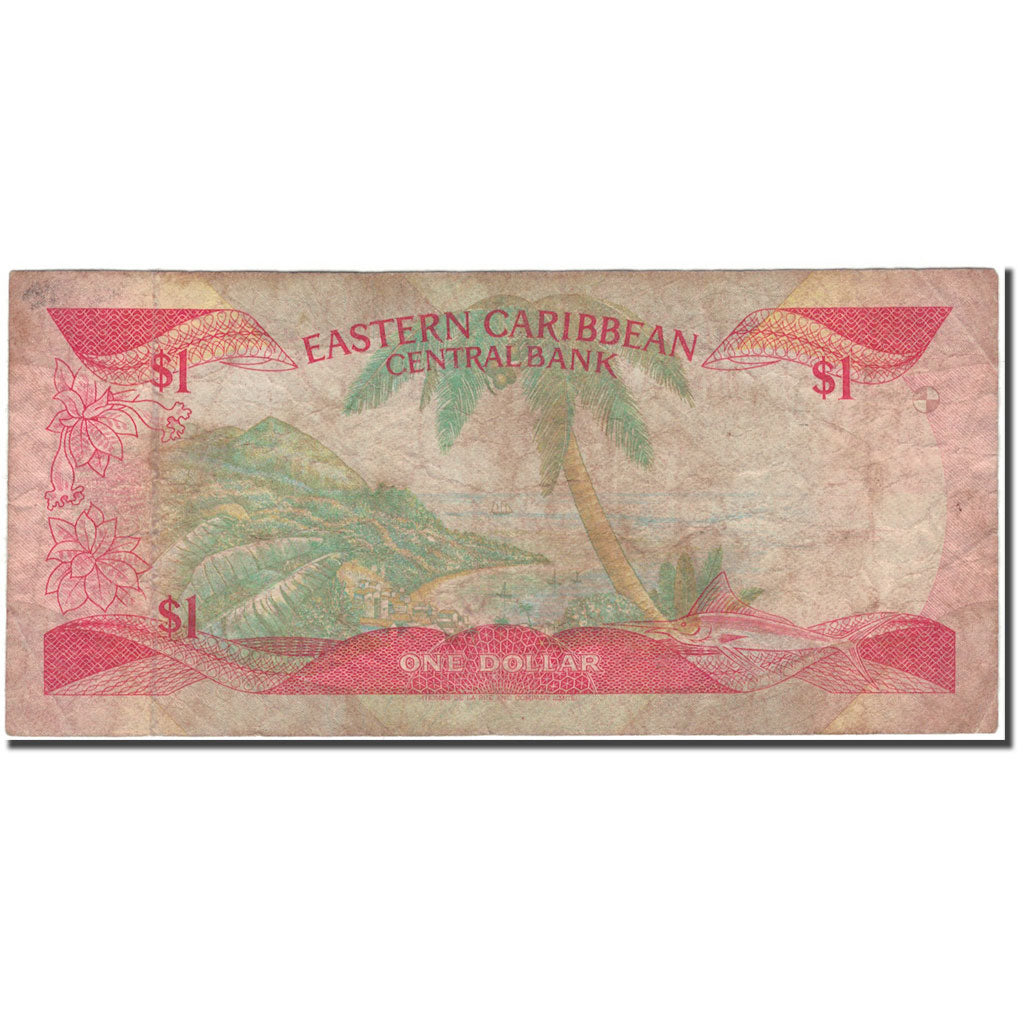 Banknote, East Caribbean States, 1 Dollar, KM:17v, F(12-15)