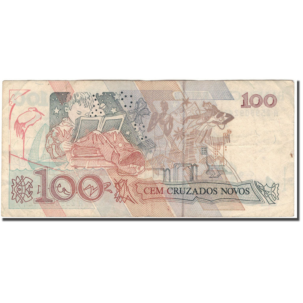 Banconote, Brasile, 100 Cruzados Novos, KM:220a, MB+