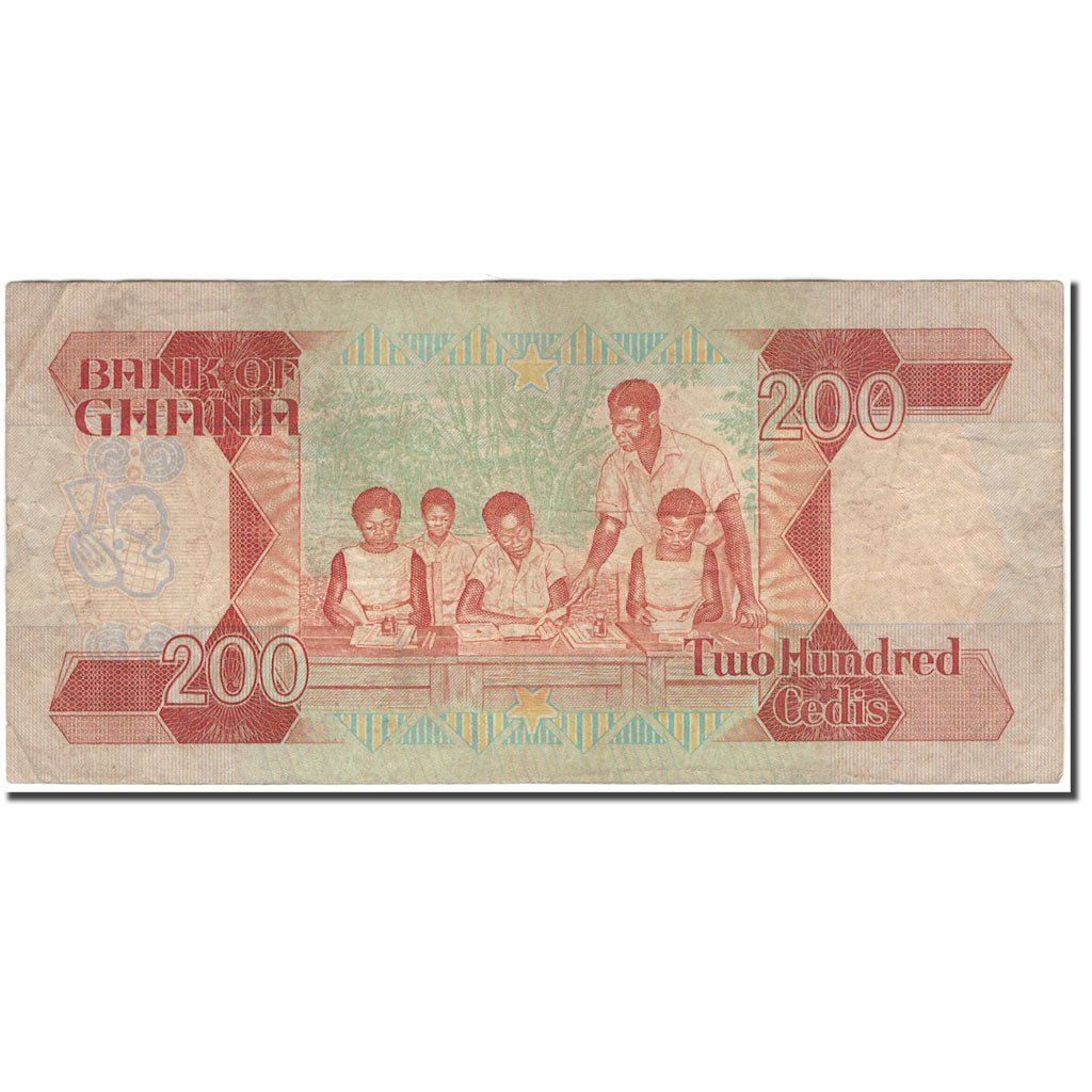 Banconote, Ghana, 200 Cedis, 1992-10-14, KM:27b, MB
