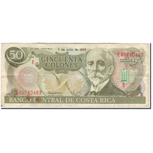 Banconote, Costa Rica, 50 Colones, 1993-07-07, KM:257a, MB+