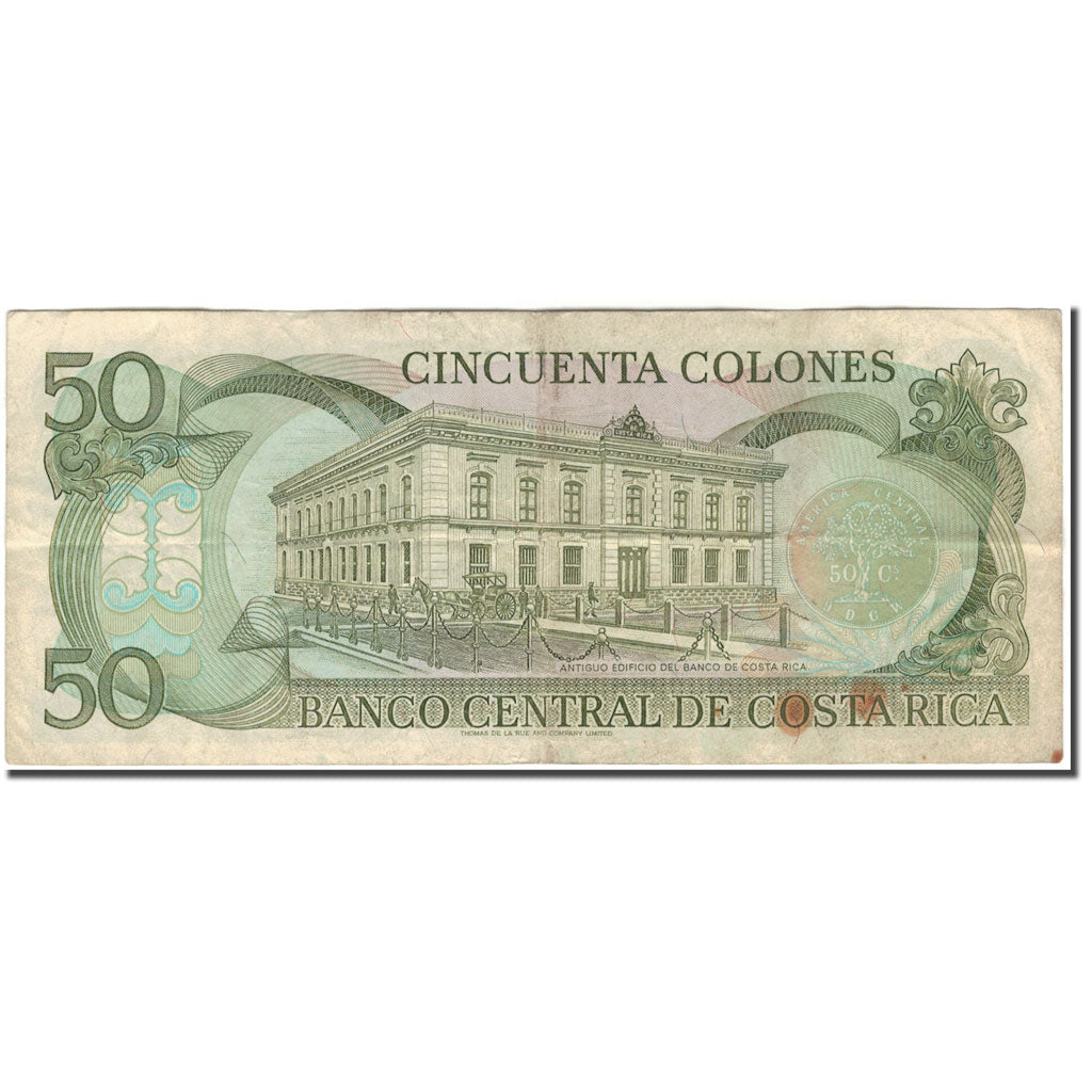 Banconote, Costa Rica, 50 Colones, 1993-07-07, KM:257a, MB+