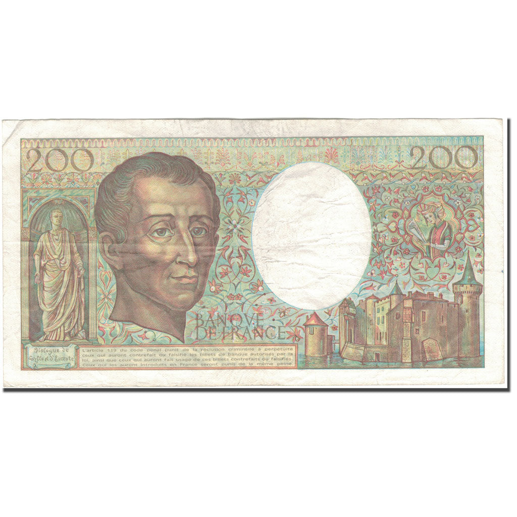 France, 200 Francs, 200 F 1981-1994 ''Montesquieu'', 1985, VF(20-25)