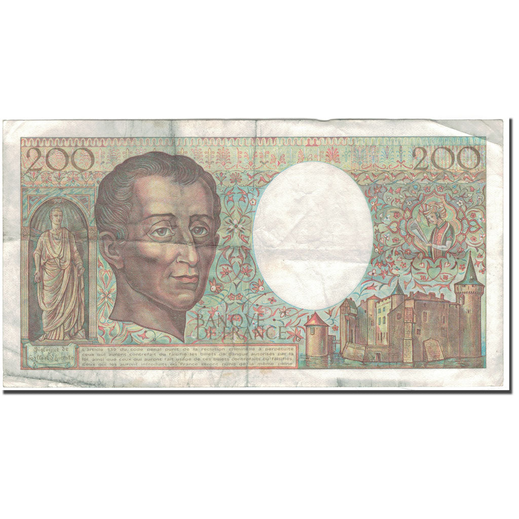 Francia, 200 Francs, 200 F 1981-1994 ''Montesquieu'', 1986, RC+, Fayette:70.6