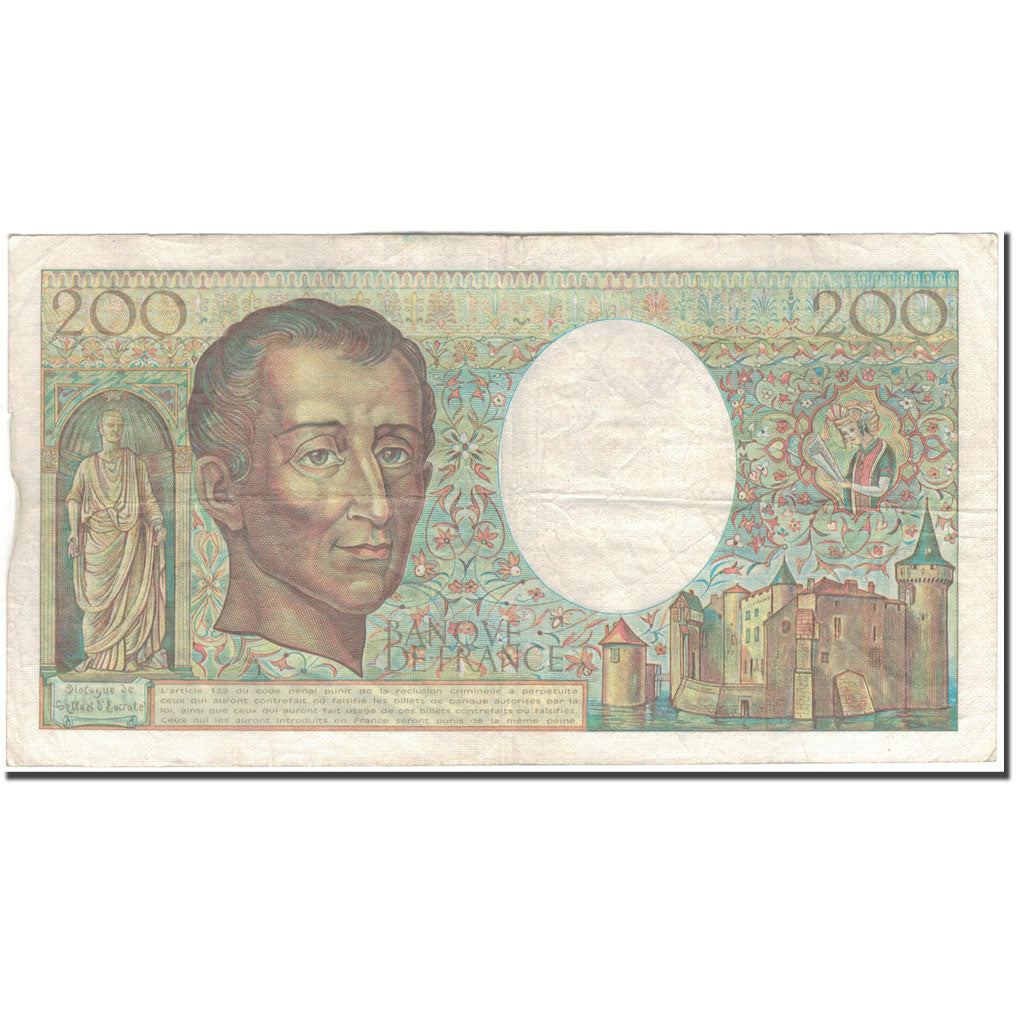 France, 200 Francs, 200 F 1981-1994 ''Montesquieu'', 1983, TB, Fayette:70.3