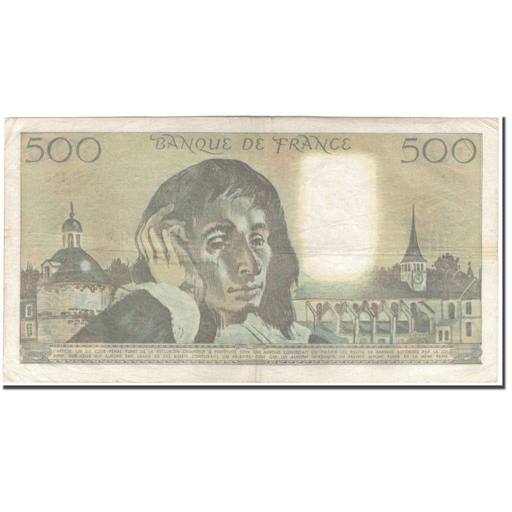 Francia, 500 Francs, 500 F 1968-1993 ''Pascal'', 1980-09-04, BC, Fayette:71.22