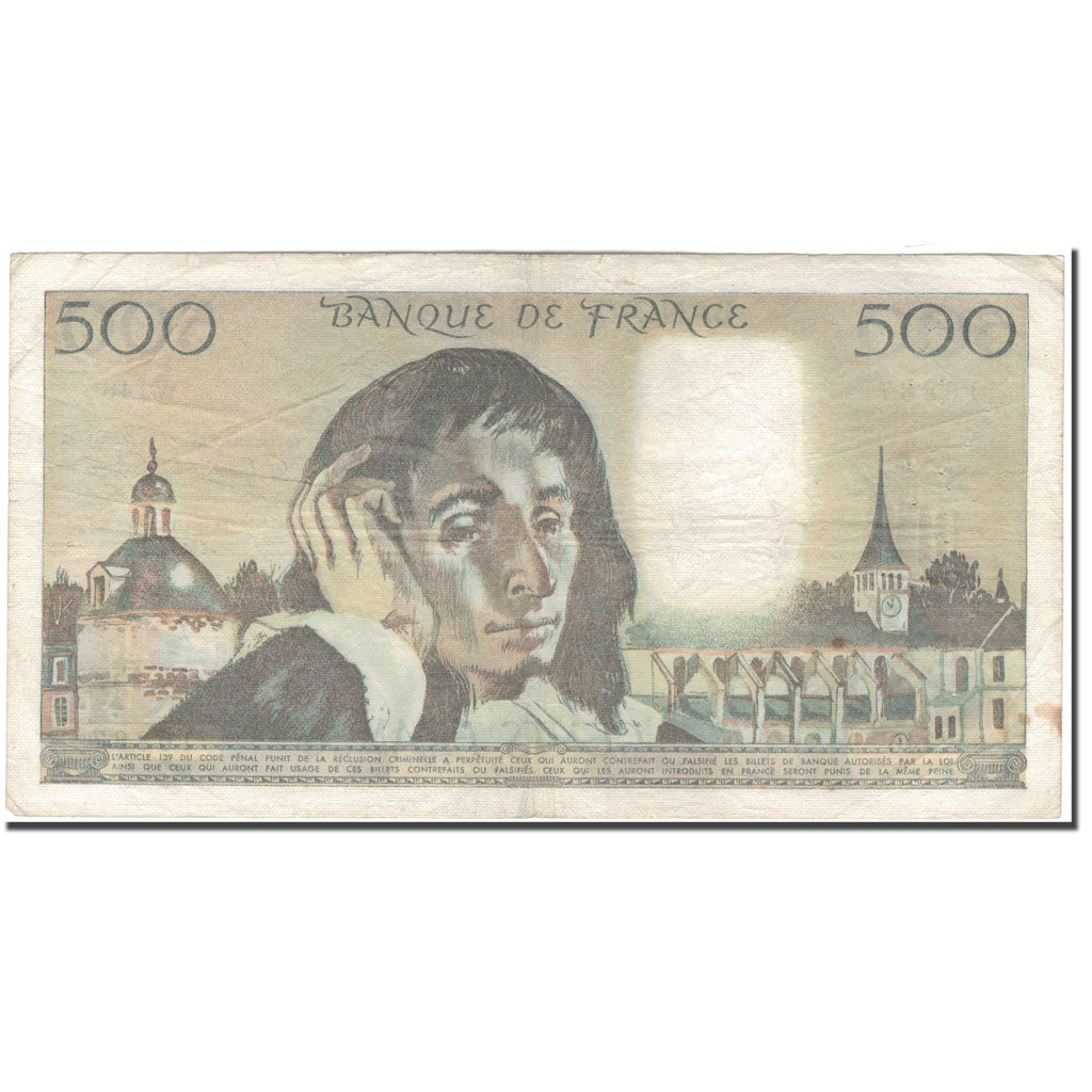 France, 500 Francs, 500 F 1968-1993 ''Pascal'', 1981-07-02, VF(20-25)