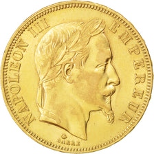 FRANCE, Napoléon III, 50 Francs, 1865, Paris, KM #804.1, AU(55-58), Gold, Gadour