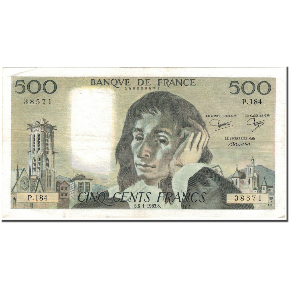 Francia, 500 Francs, 500 F 1968-1993 ''Pascal'', 1983-01-06, BB, Fayette:71.28