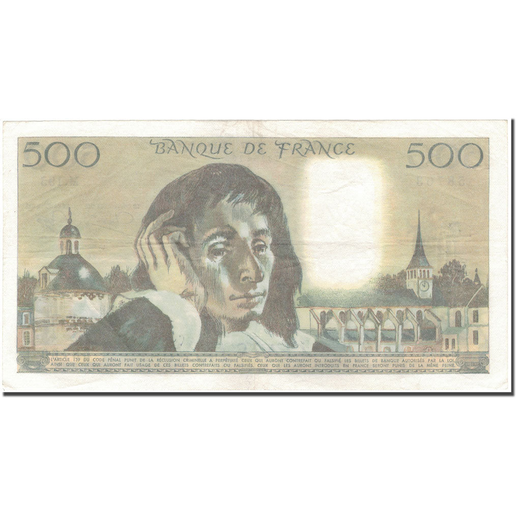 Francia, 500 Francs, Pascal, 1984-01-05, BB, Fayette:71.30, KM:156e