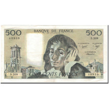 France, 500 Francs, Pascal, 1984-07-05, EF(40-45), Fayette:71.31, KM:156e