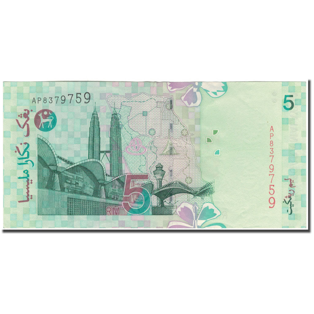 Biljet, Maleisië, 5 Ringgit, KM:41b, TTB+