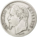 FRANCE, Napoléon III, Franc, 1866, Strasbourg, KM #806.2, VF(30-35), Silver, G..