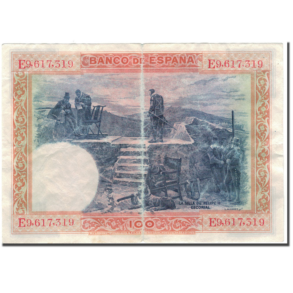 Banconote, Spagna, 100 Pesetas, 1925-07-01, KM:69c, MB+