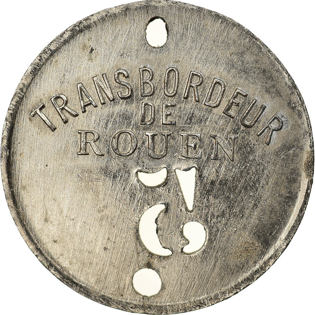 Moeda, França, Transbordeur de Rouen, Rouen, 5 Centimes, MS(60-62), Nickel