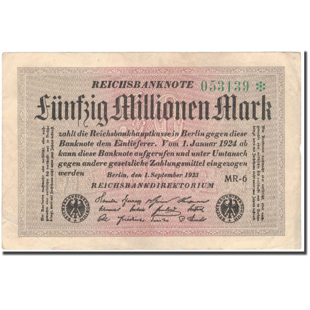 Banknote, Germany, 50 Millionen Mark, 1924-01-01, KM:109d, EF(40-45)