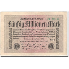 Billet, Allemagne, 50 Millionen Mark, 1924-01-01, KM:109d, TTB