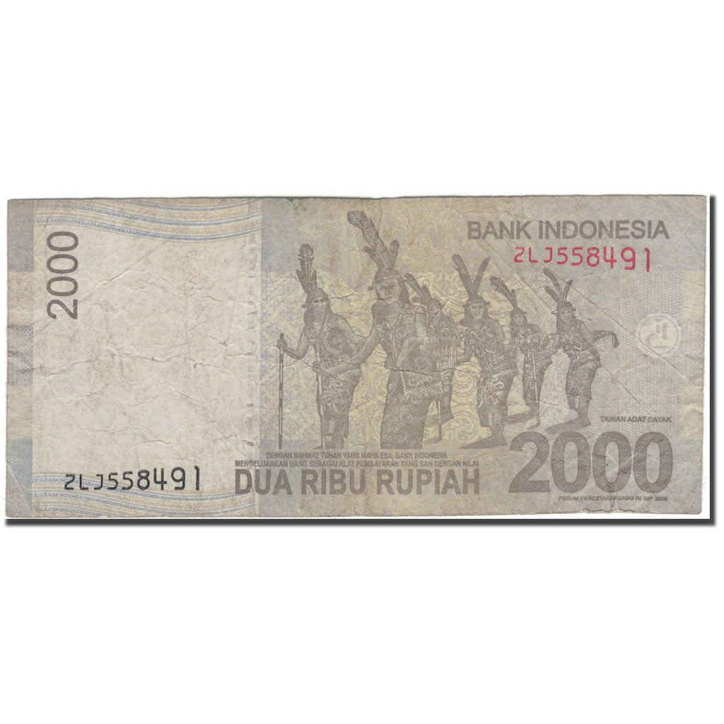 Banconote, Indonesia, 2000 Rupiah, 2014, KM:148d, MB