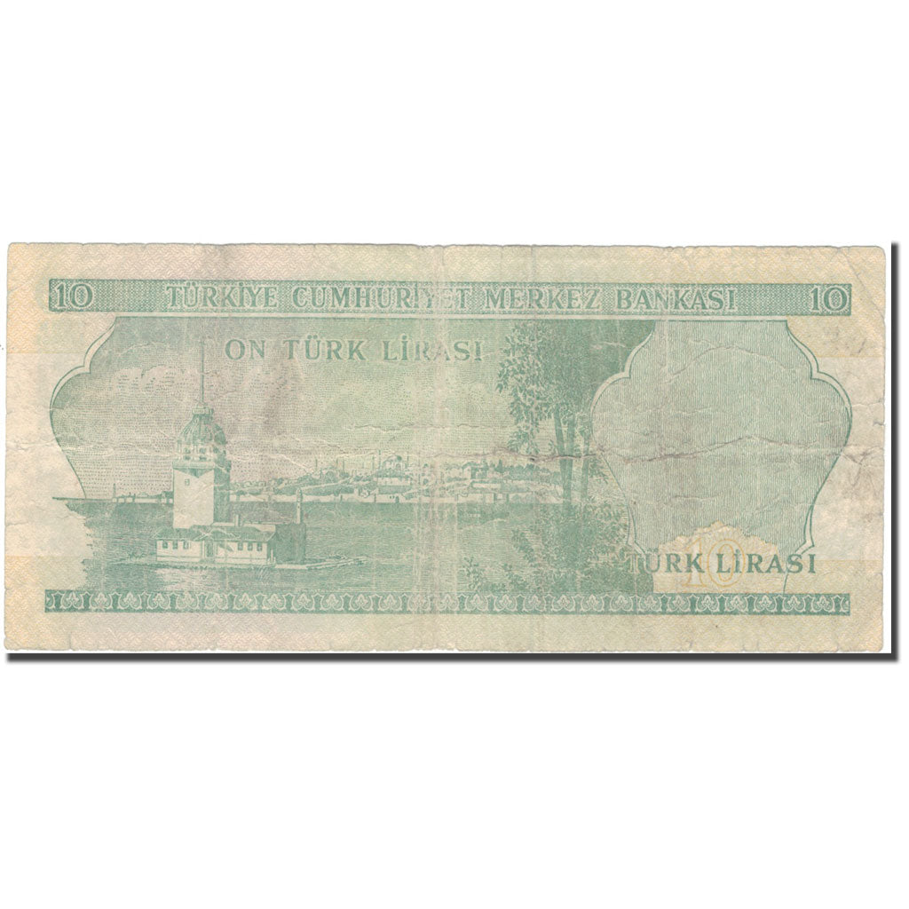 Banknote, Turkey, 10 Lira, 1970, KM:186, F(12-15)