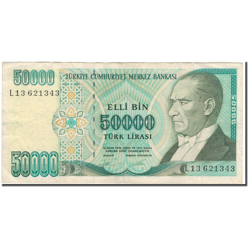 Banknote, Turkey, 50,000 Lira, 1970, KM:204, VF(30-35)