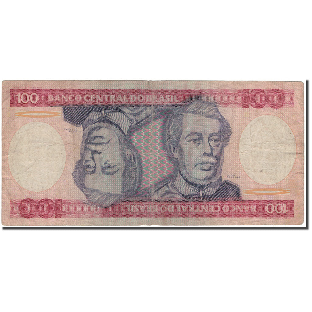 Banconote, Brasile, 100 Cruzeiros, KM:198b, B+