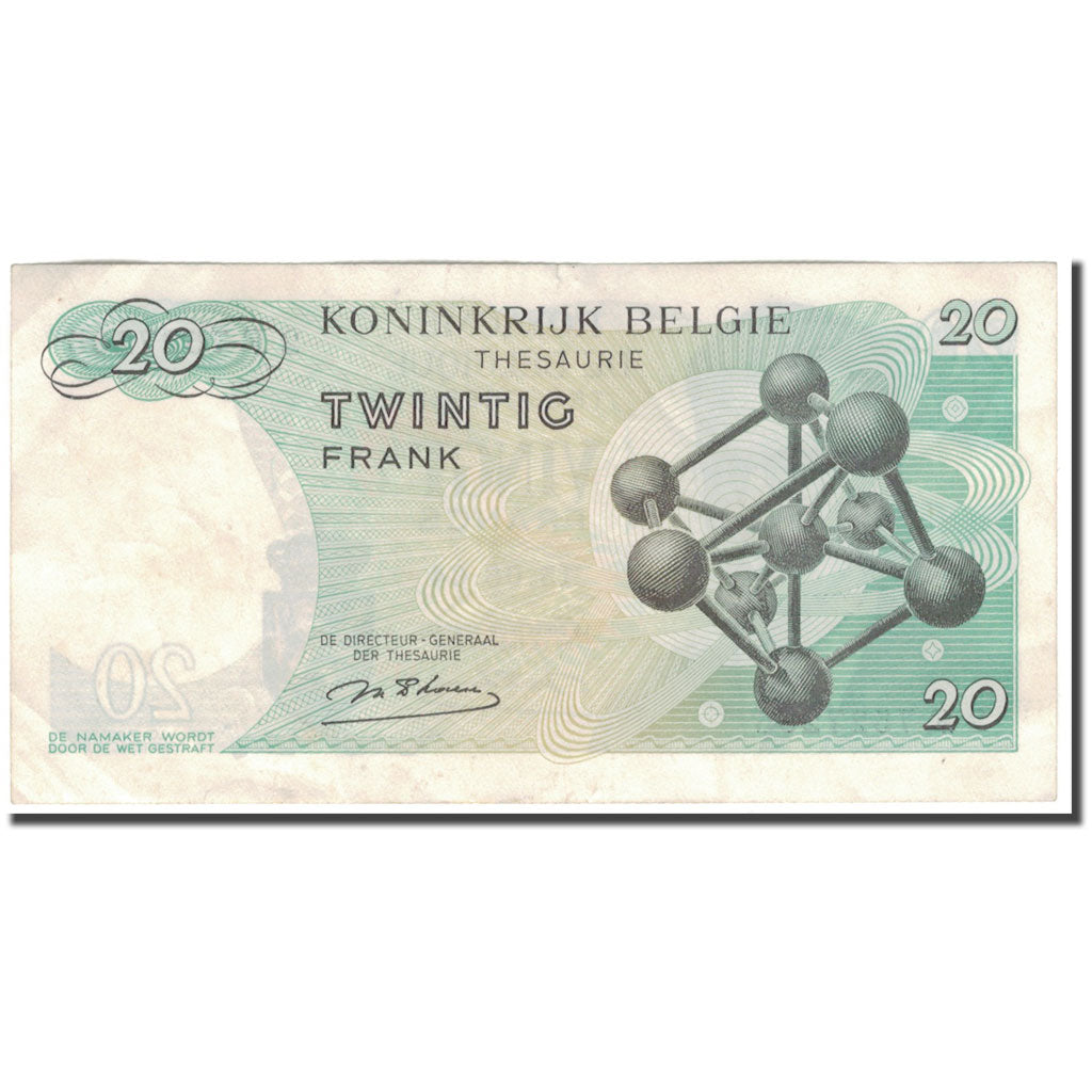 Banknote, Belgium, 20 Francs, 1964-06-15, KM:138, EF(40-45)