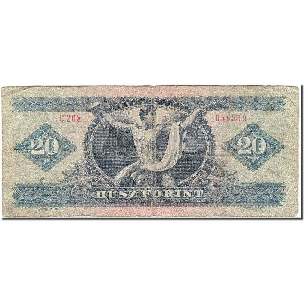 Banknote, Hungary, 20 Forint, 1980-09-30, KM:169g, VG(8-10)