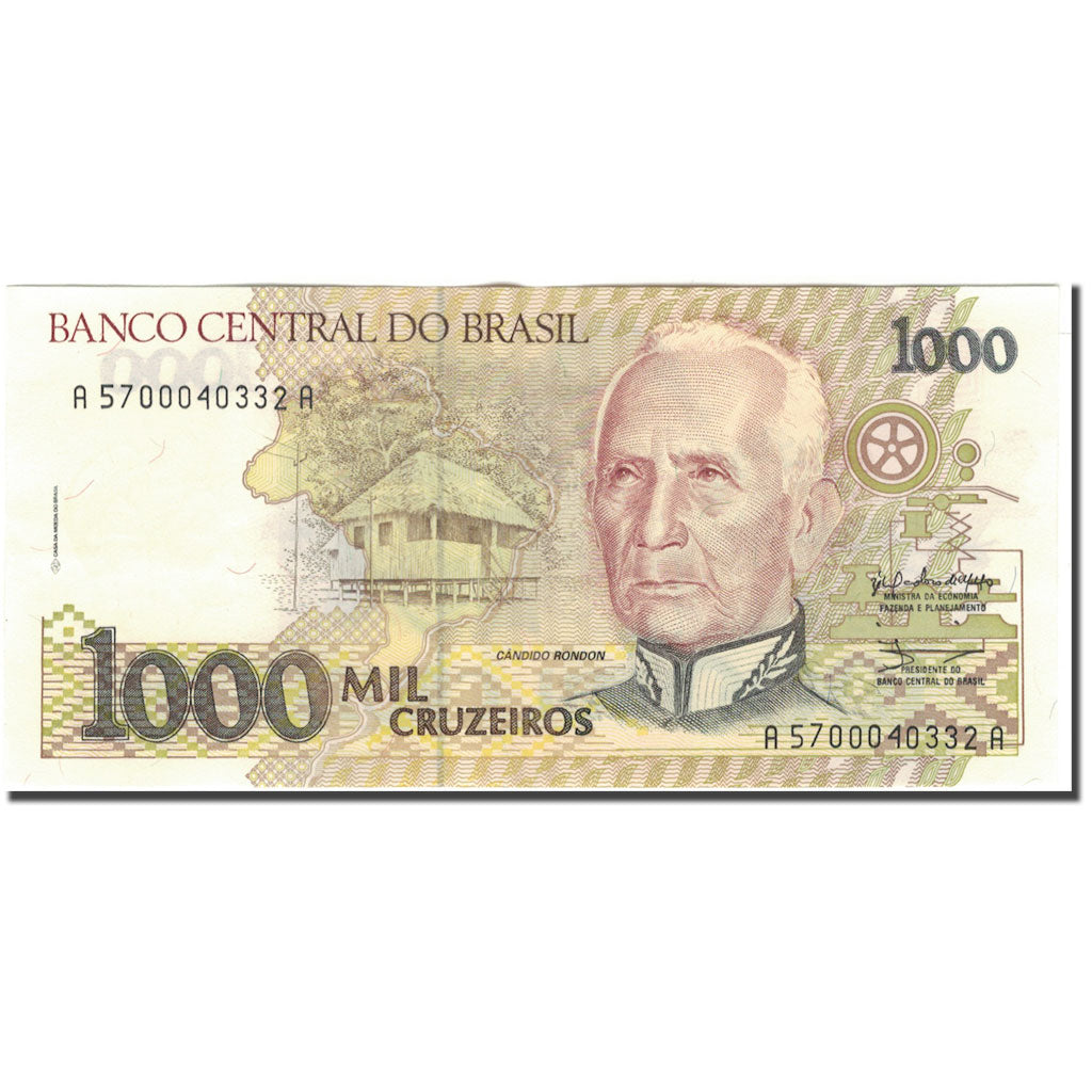 Geldschein, Brasilien, 1000 Cruzeiros, KM:231b, VZ