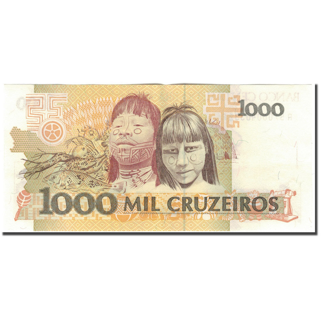 Geldschein, Brasilien, 1000 Cruzeiros, KM:231b, VZ