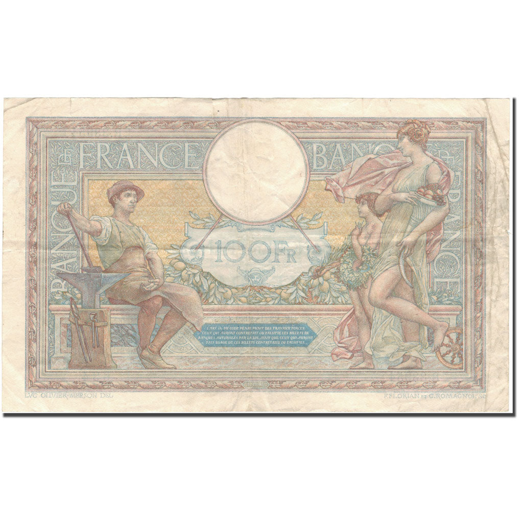 Frankrijk, 100 Francs, 100 F 1908-1939 ''Luc Olivier Merson'', 1932-01-28, TB