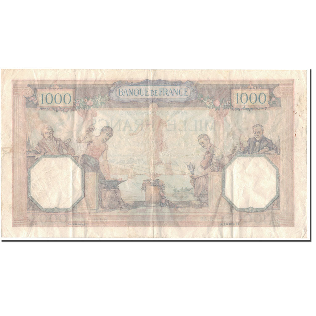 Francia, 1000 Francs, 1 000 F 1927-1940 ''Cérès et Mercure'', 1927-02-26, BC