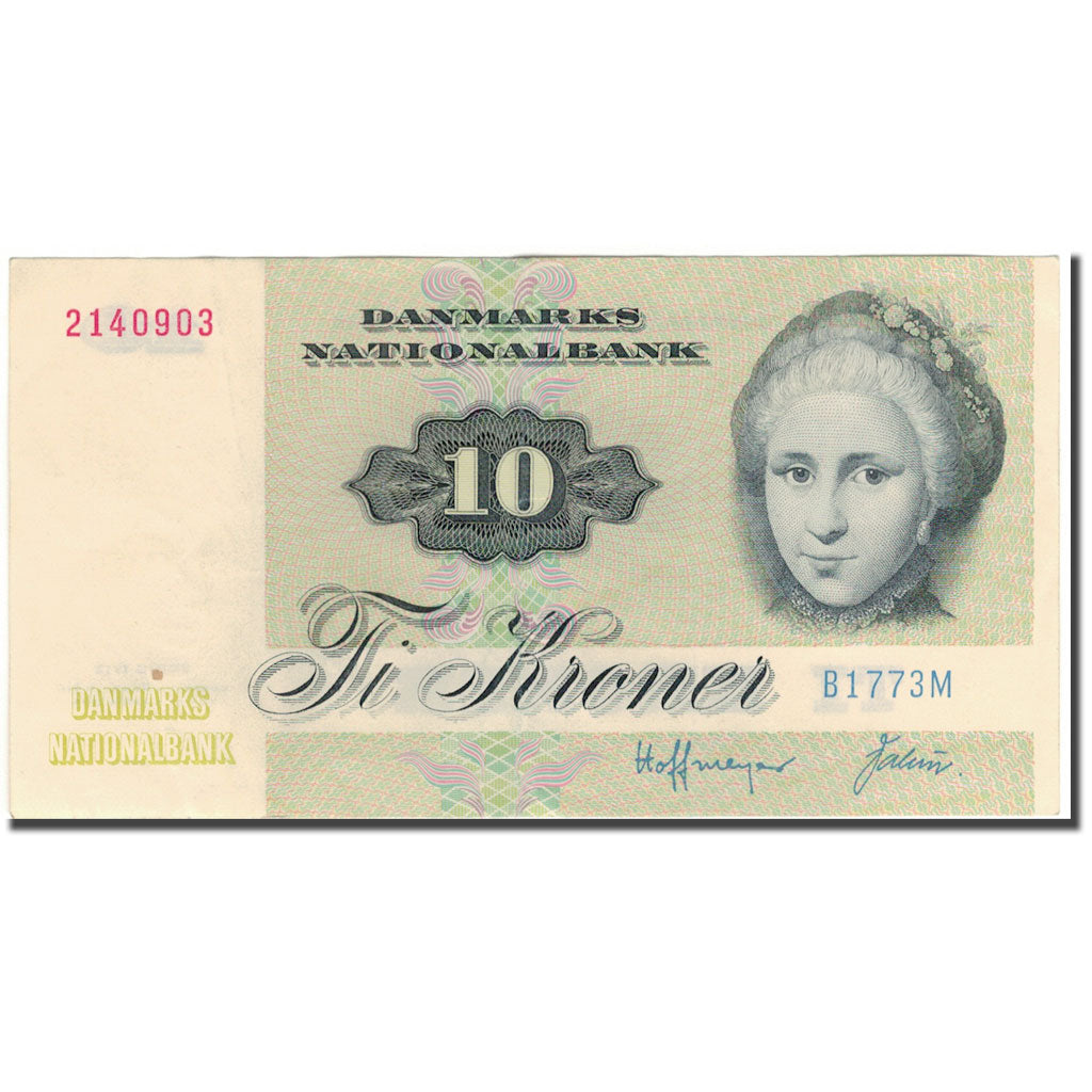 Billet, Danemark, 10 Kroner, 1972, KM:48g, TTB