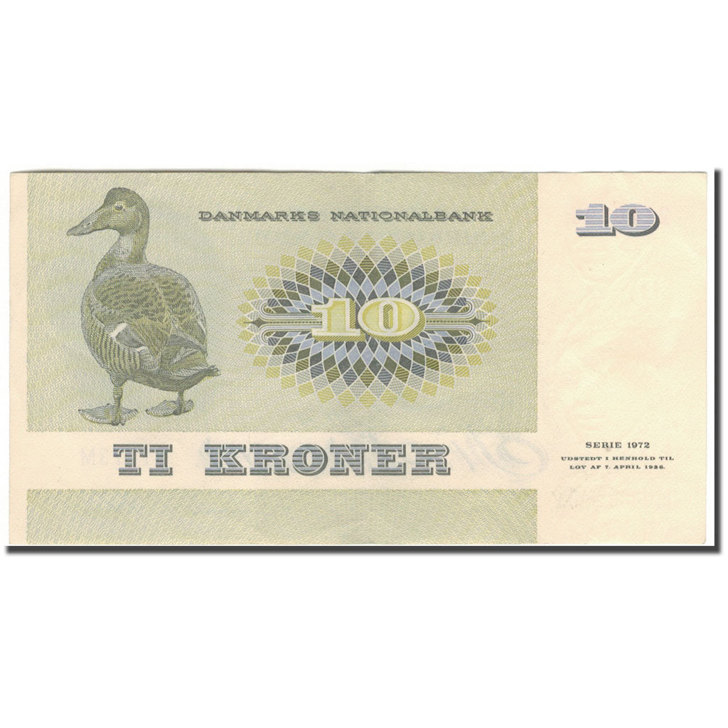 Billet, Danemark, 10 Kroner, 1972, KM:48g, TTB
