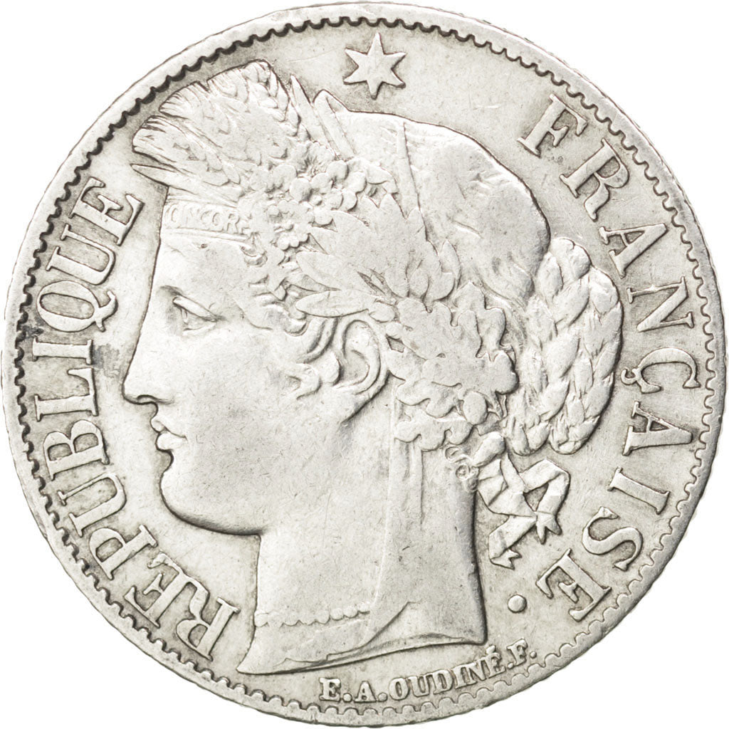 FRANCE, Cérès, Franc, 1894, Paris, KM #822.1, EF(40-45), Silver, 23, Gadoury #..