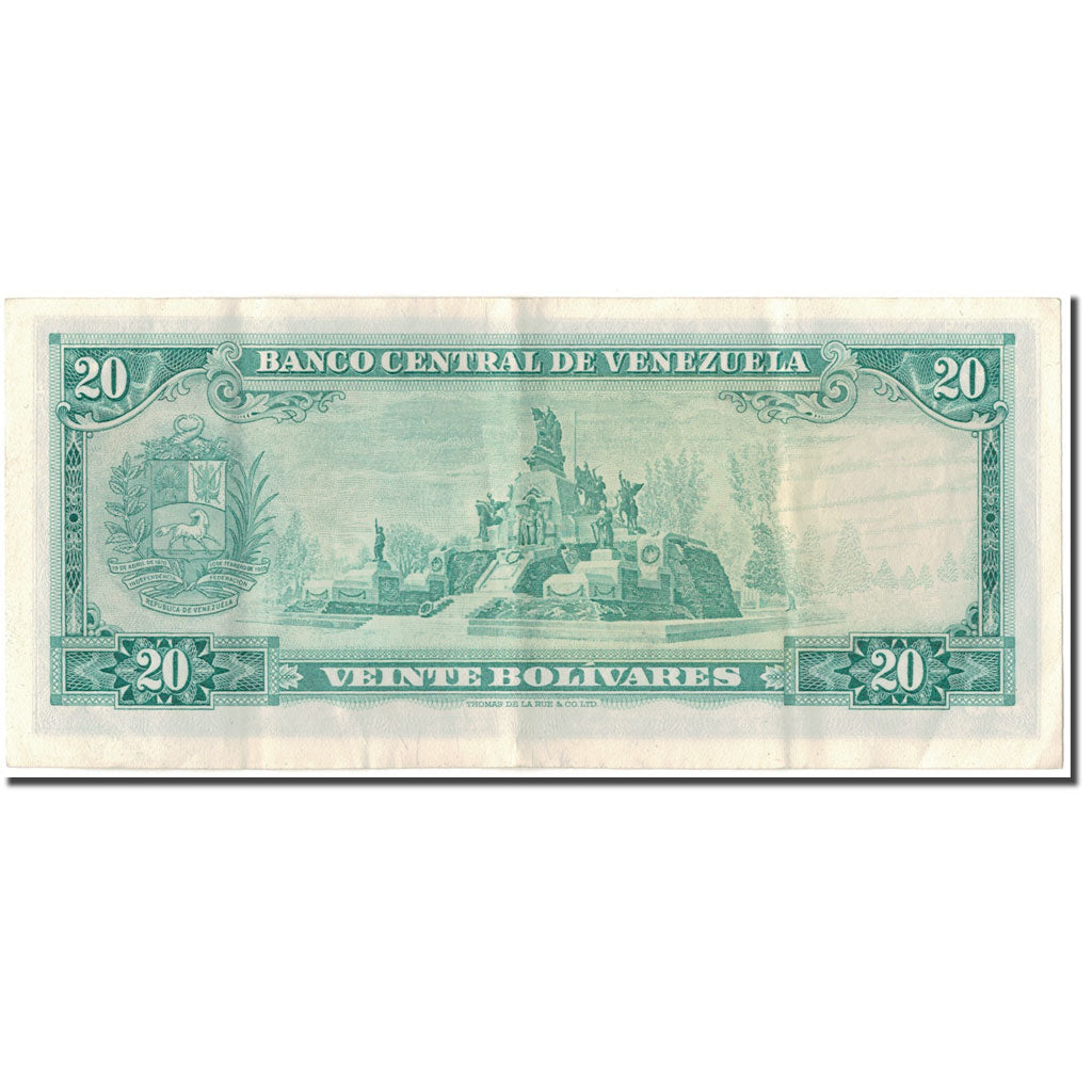 Banknote, Venezuela, 20 Bolivares, 1974-01-29, KM:46e, AU(50-53)