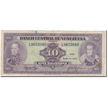 Banknote, Venezuela, 10 Bolívares, 1973-03-13, KM:51c, VF(20-25)