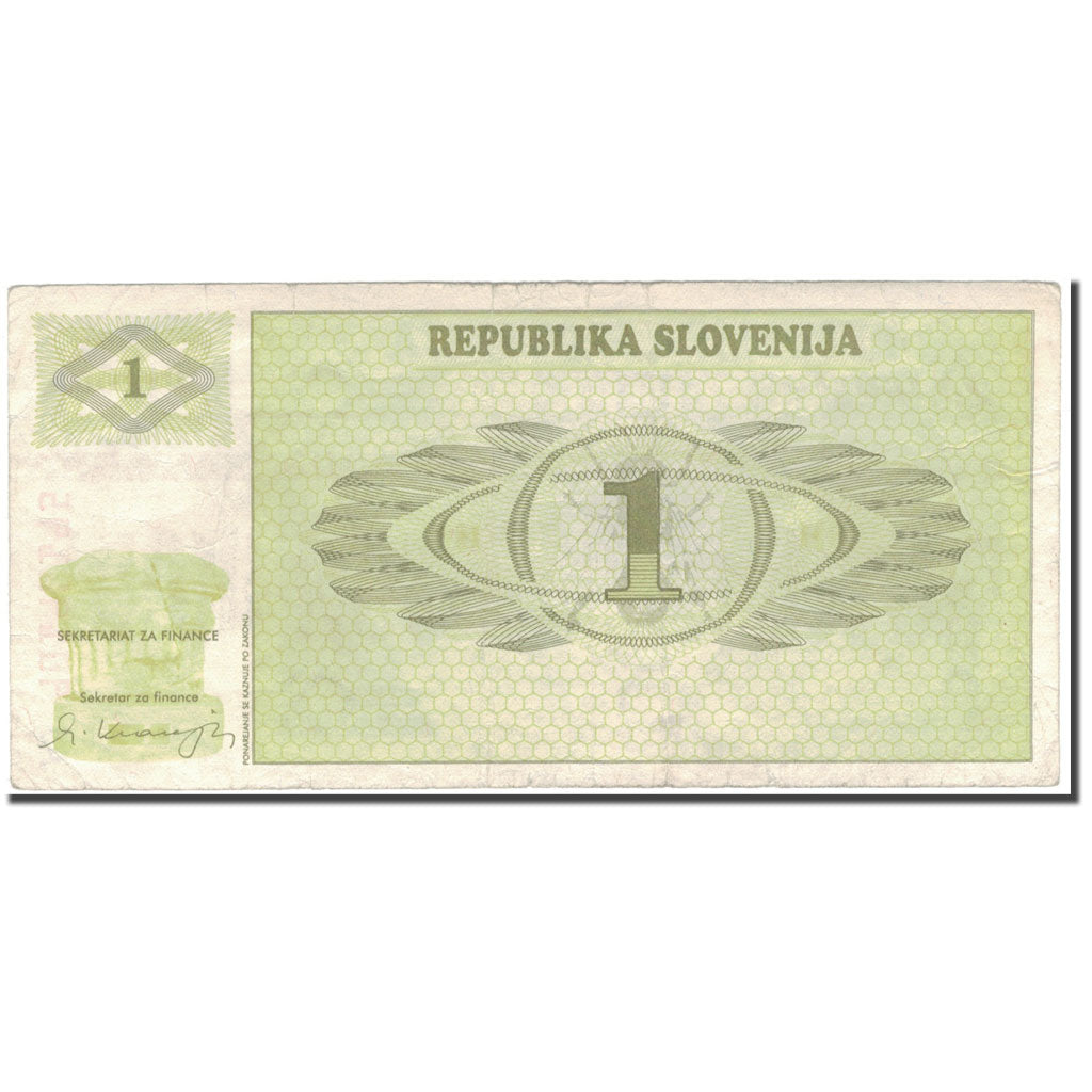 Billete, .50 (Tolar), Eslovenia, KM:1a, BC+
