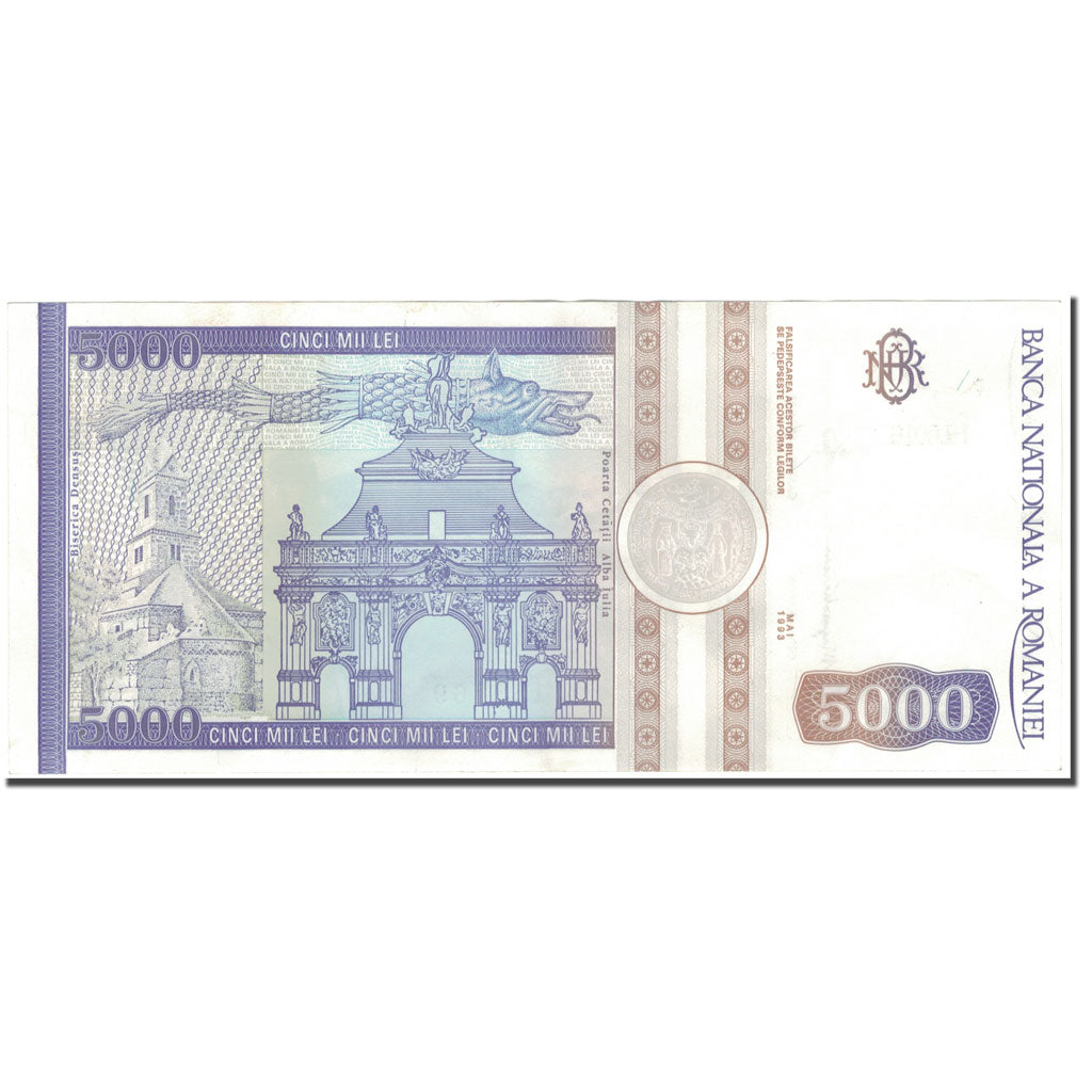 Banknote, Romania, 5000 Lei, 1993, KM:104a, AU(50-53)