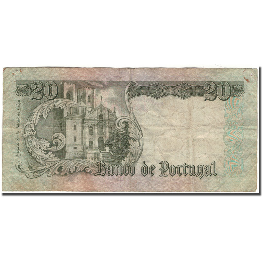 Banconote, Portogallo, 20 Escudos, 1964-05-26, KM:167a, B+